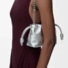 Mini Flamenco Purse z cielęcej skóry z nadrukiem moiré