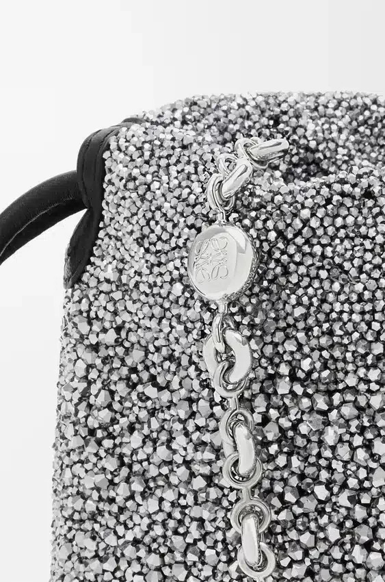 Mini Flamenco Purse z koralikami i skóry jagnięcej typu nappa Mini Flamenco Purse z koralikami i skóry jagnięcej typu nappa