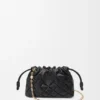 Mini Flamenco Purse z marszczonej skóry cielęcej typu nappa