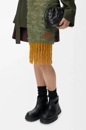 Mini Flamenco Purse z marszczonej skóry cielęcej typu nappa