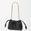 Mini Flamenco Purse z marszczonej skóry cielęcej typu nappa