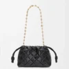 Mini Flamenco Purse z marszczonej skóry cielęcej typu nappa