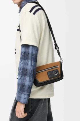Mini Flex Messenger z płótna i zamszu