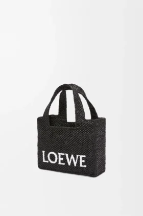 Mini font Tote loewe z napisem w rafii