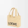 Mini font Tote loewe z napisem w rafii Mini font Tote loewe z napisem w rafii