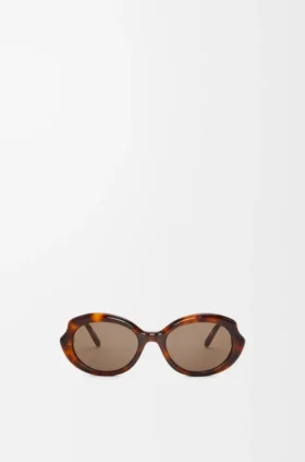 Mini owalne, smukłe okulary przeciwsłoneczne