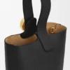 Mini torebka typu Pebble Bucket z gładkiej skóry cielęcej Mini torebka typu Pebble Bucket z gładkiej skóry cielęcej