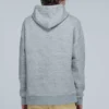 Męska bluza z kapturem loewe z haftowanym napisem „Anagram”, długie rękawy, szara, H6109701Si