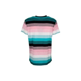 Męska koszulka z krótkim rękawem loewe z bawełnianymi paskami i haftowanym logo H6109950Pc-9990