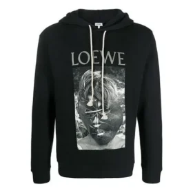 Męska maska loewe z nadrukiem, czarna H6109730Pc-1100 Męska maska loewe z nadrukiem, czarna H6109730Pc-1100