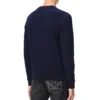 Męski sweter z bawełny z haftowanym logo loewe Anagram, granatowy, H526341Xa1-5110