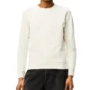 Męski sweter z bawełny z haftowanym logo loewe Anagram, kolor kremowo-biały, H526341Xa1-2370