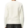 Męski sweter z bawełny z haftowanym logo loewe Anagram, kolor kremowo-biały, H526341Xa1-2370