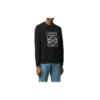Męski sweter z nadrukiem logo marki loewe, czarny H6109900Cr-1100