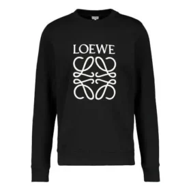 Męskie czarne buty sportowe loewe z haftowanym napisem „Anagram” P00446091 Męskie czarne buty sportowe loewe z haftowanym napisem „Anagram” P00446091