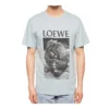 Męskie koszulki loewe Ken Heyman z nadrukiem, bawełniane, z krótkim rękawem, różowo-niebieskie H6109980Pc-6410