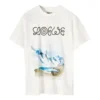 Męskie koszulki loewe z nadrukiem White Snow Mountain, z krótkim rękawem, białe H6299983Pc-2100