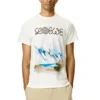 Męskie koszulki loewe z nadrukiem White Snow Mountain, z krótkim rękawem, białe H6299983Pc-2100