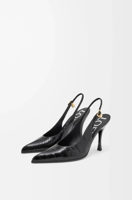 Nowe czółenka Comic Slingback z mieszanej skóry Nowe czółenka Comic Slingback z mieszanej skóry