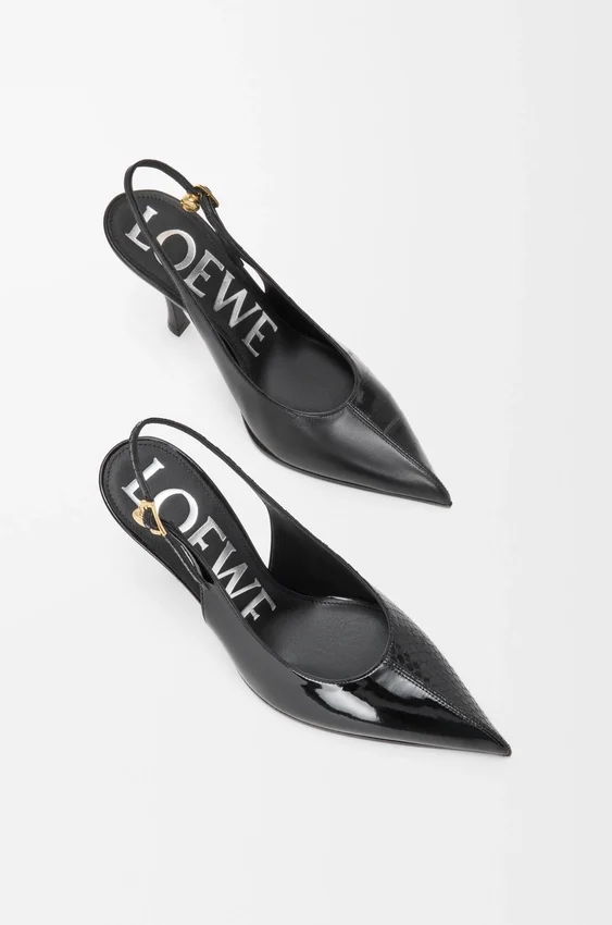 Nowe czółenka Comic Slingback z mieszanej skóry Nowe czółenka Comic Slingback z mieszanej skóry