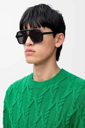 Okulary przeciwsłoneczne typu aviator o smukłej oprawie Okulary przeciwsłoneczne typu aviator o smukłej oprawie