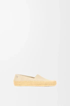 Pantofle Rio z zamszu i rafii
