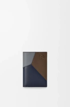 Portfel na karty Puzzle Bifold z klasycznej skóry cielęcej
