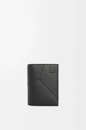 Portfel na karty Puzzle Bifold z klasycznej skóry cielęcej