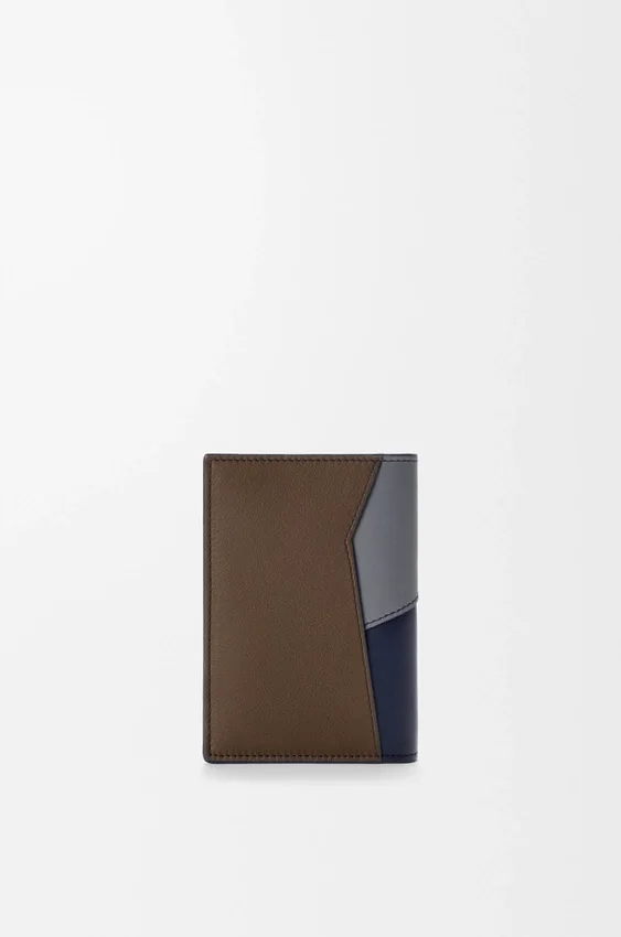 Portfel na karty Puzzle Bifold z klasycznej skóry cielęcej Portfel na karty Puzzle Bifold z klasycznej skóry cielęcej