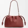 Średnia Flamenco Purse z drobnoziarnistej skóry cielęcej Średnia Flamenco Purse z drobnoziarnistej skóry cielęcej
