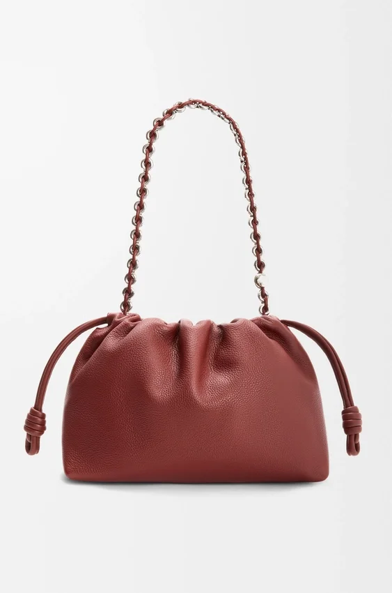 Średnia Flamenco Purse z drobnoziarnistej skóry cielęcej Średnia Flamenco Purse z drobnoziarnistej skóry cielęcej