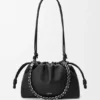 Średnia Flamenco Purse z drobnoziarnistej skóry cielęcej Średnia Flamenco Purse z drobnoziarnistej skóry cielęcej