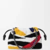 Średnia Flamenco Purse z haftowanej skóry nappa Średnia Flamenco Purse z haftowanej skóry nappa