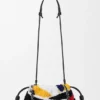 Średnia Flamenco Purse z haftowanej skóry nappa Średnia Flamenco Purse z haftowanej skóry nappa