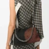Średnia Flamenco Purse z koralikami w kształcie lwów, wykonana z płótna z koralikami i skóry cielęcej Średnia Flamenco Purse z koralikami w kształcie lwów, wykonana z płótna z koralikami i skóry cielęcej