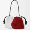 Średnia Flamenco Purse z koralikami w kształcie lwów, wykonana z płótna z koralikami i skóry cielęcej Średnia Flamenco Purse z koralikami w kształcie lwów, wykonana z płótna z koralikami i skóry cielęcej