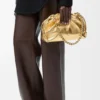 Średnia Flamenco Purse z laminowanej skóry jagnięcej Średnia Flamenco Purse z laminowanej skóry jagnięcej