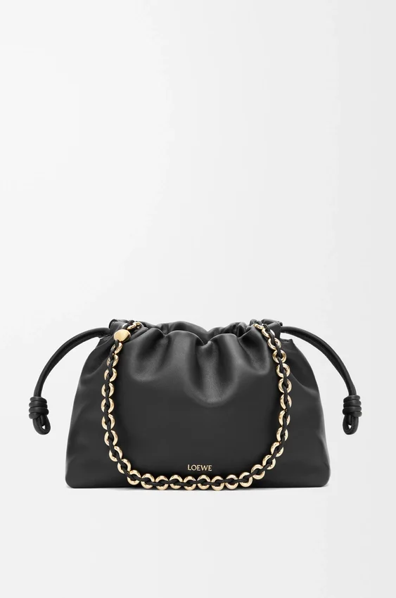 Średnia Flamenco Purse z miękkiej skóry jagnięcej typu nappa Średnia Flamenco Purse z miękkiej skóry jagnięcej typu nappa