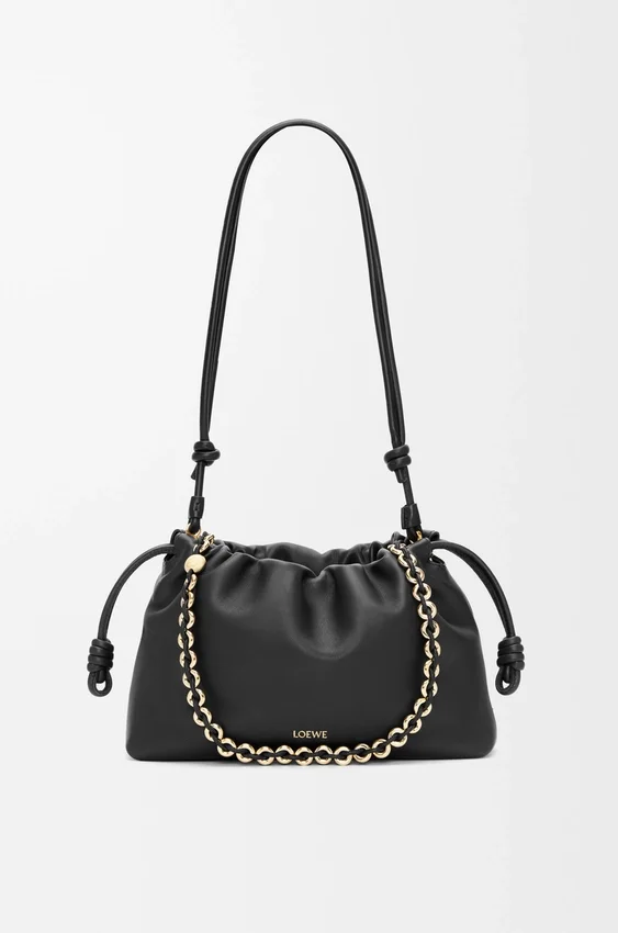 Średnia Flamenco Purse z miękkiej skóry jagnięcej typu nappa Średnia Flamenco Purse z miękkiej skóry jagnięcej typu nappa