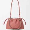 Średnia Flamenco Purse z miękkiej skóry jagnięcej typu nappa Średnia Flamenco Purse z miękkiej skóry jagnięcej typu nappa