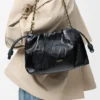 Średnia Flamenco Purse z skóry śluzowca Średnia Flamenco Purse z skóry śluzowca