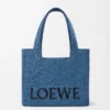 Średnia torba loewe Font Tote z rafii Średnia torba loewe Font Tote z rafii