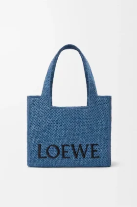 Średnia torba loewe Font Tote z rafii