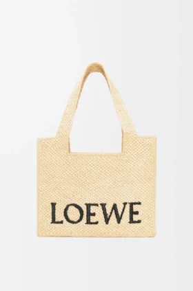 Średnia torba loewe Font Tote z rafii