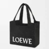 Średnia torba loewe Font Tote z rafii Średnia torba loewe Font Tote z rafii