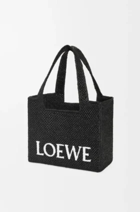 Średnia torba loewe Font Tote z rafii