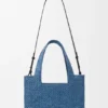 Średnia torba loewe Font Tote z rafii Średnia torba loewe Font Tote z rafii