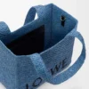 Średnia torba loewe Font Tote z rafii Średnia torba loewe Font Tote z rafii