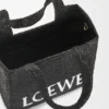Średnia torba loewe Font Tote z rafii Średnia torba loewe Font Tote z rafii