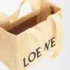 Średnia torba loewe Font Tote z rafii Średnia torba loewe Font Tote z rafii